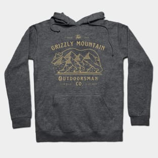 Grizzly Mountain Bear Outdoorsman Hoodie